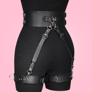 A slightly angled view of the harness set, this set has a great aesthetic.