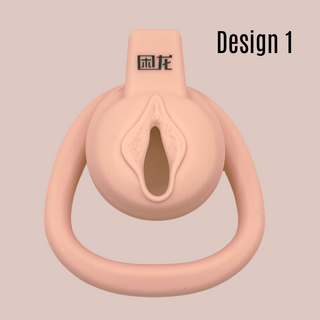 The front view of The Blood Dragon Sissy Pussy 1 Cage