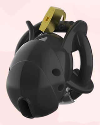 A front profile of the black CB Adjuster , the ring is in place and so is the padlock.