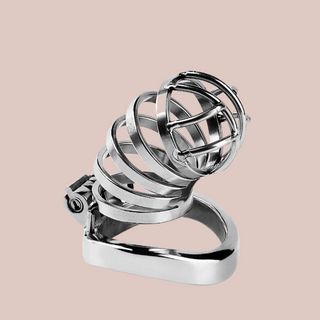 The Chaste Bird Large shown here from a side view sitting on its base ring.