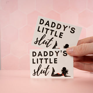 Daddy's Little Slut Large Temporary Tattoo