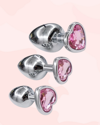 Diamond Cut Effect Heart Butt Plug