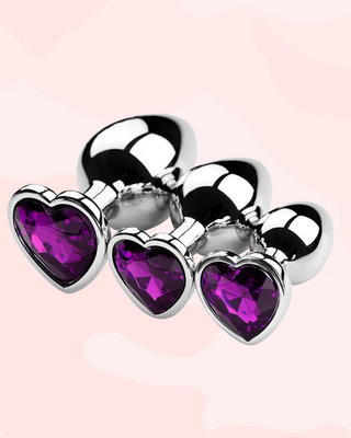 Diamond Cut Effect Heart Butt Plug
