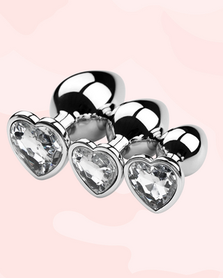 Diamond Cut Effect Heart Butt Plug