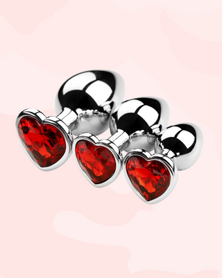 Diamond Cut Effect Heart Butt Plug