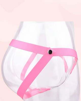 A side view of the chastity belt that comes with the Femme Fantasy Chastity Cage.