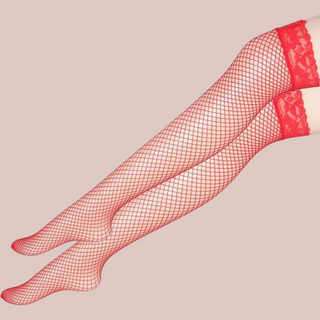 Fish Net Stockings With Lace Tops