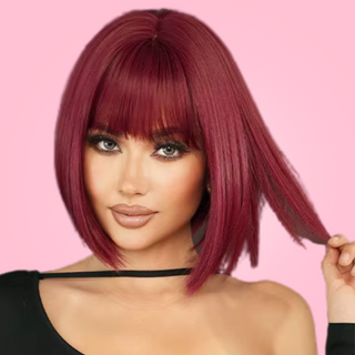 The Sharp bob wig in a lovely red colouring.
