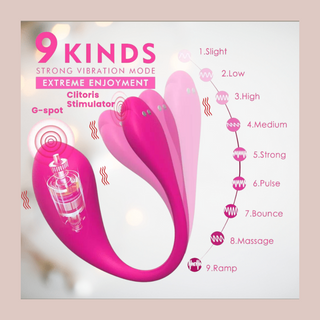 An image to show the 9 vibration options of the HOCORG1 Vibrating Egg from House Of Chastity