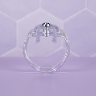 The HT V5 individual base ring in transparent, you can see the press lock on the top.