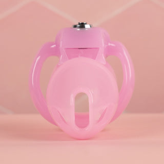 HT V5 Pink Small shown front on, you can see the air and urination holes on the front of the cage