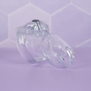 An angled view of the HT V5 in transparent and is shown here fully assembled.