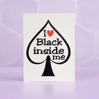 Showing the tattoo as it will appear on your body (it has been reflected to show the print correctly)