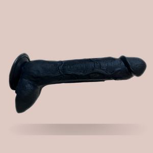 The  Moonu dildo, you can see the veined shaft, shaped head and glans that make this a realistic dildo.