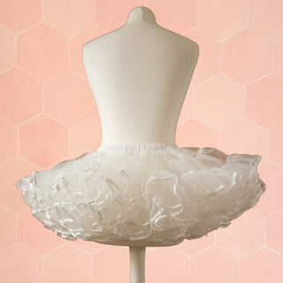 The rear view of the Bubble Petticoat, you can see that the fullness is continued throughout the skirt.