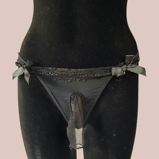 The black nylon panties with penis sheath from House Of Chastity