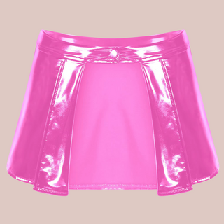 An alternate view of The Open Front Patent Leather Mini Skirt