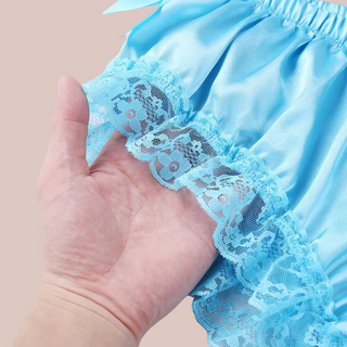 A close up of the lace detailing