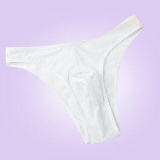 Sheer Bikini Brief With Hole