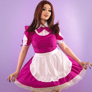 The Amber in purple and white