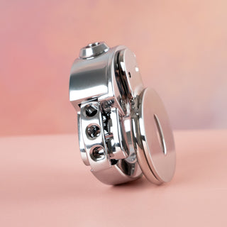 A side profile view of the bridewell chastity cage