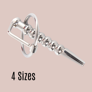 Stainless Steel Urethral Insert available in 4 different sizes at House Of Chastity
