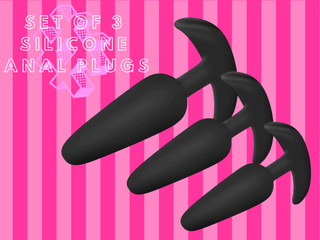 Set Of 3 Silicone Anal Plugs