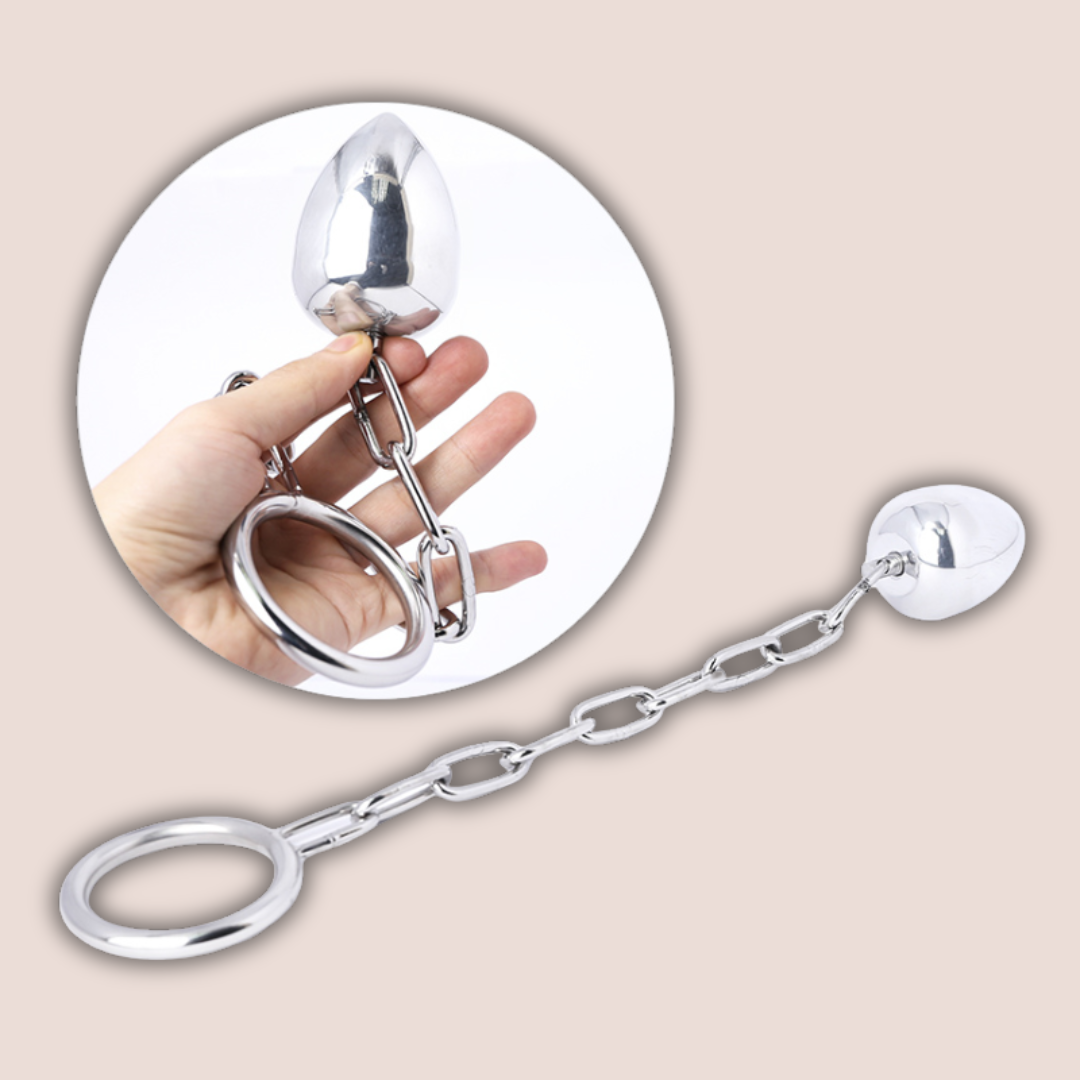 chained anal plug Lovehoney Jeweled Heart Metal Medium Butt Plug 3 Inch main image 1