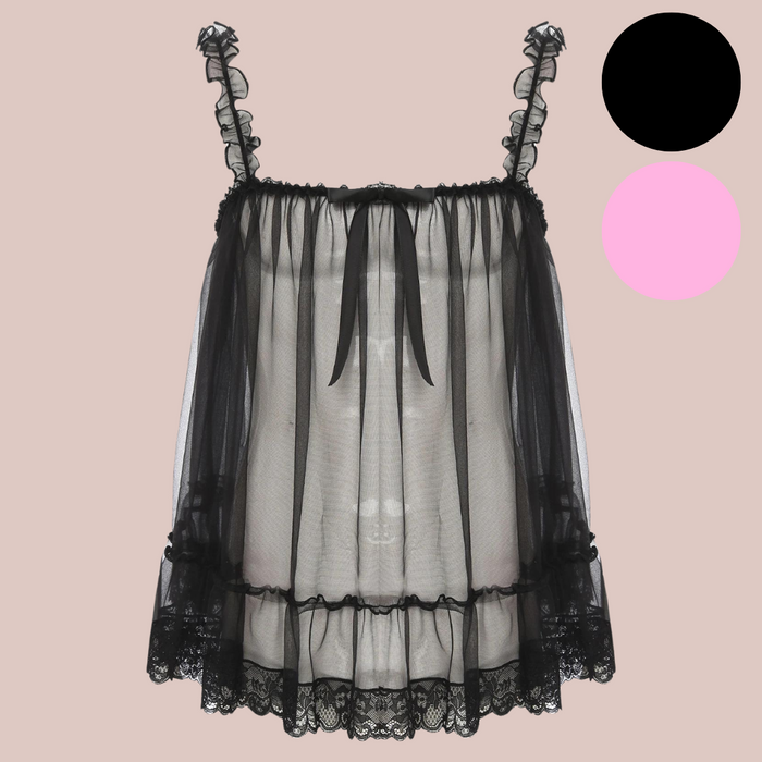 SHENHE Women's Cute Babydoll Tops Bow Tie Ruffle Crop Top