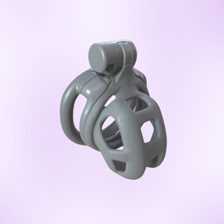 The grey nub shown on a purple background