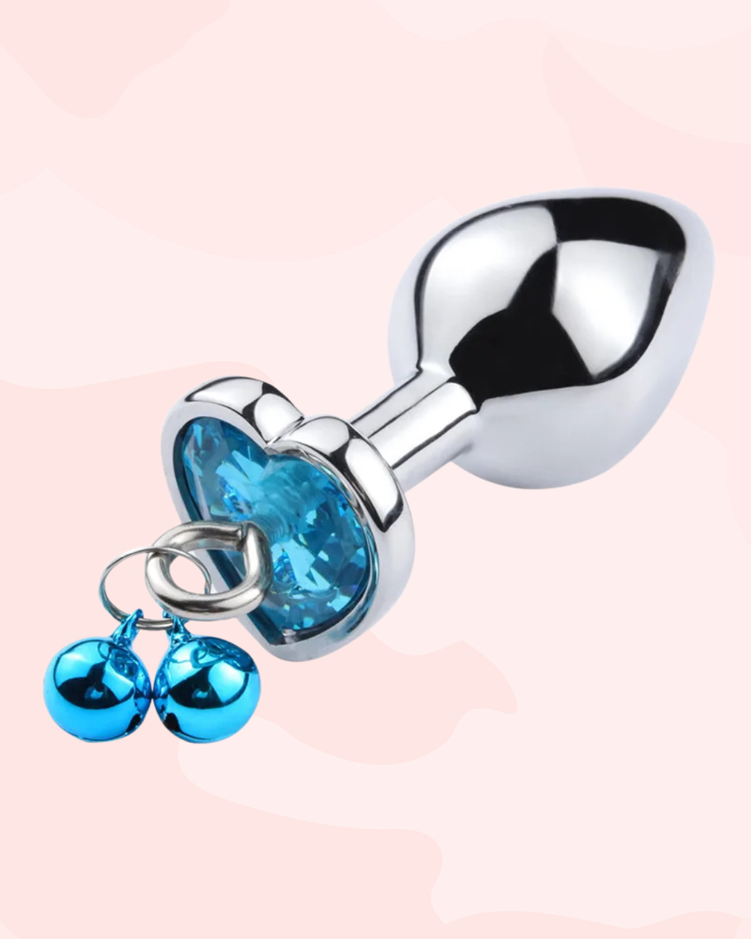 Rg Bells Plug Diamond Cut Effect Heart Butt Plug With Bells – House of Chastity