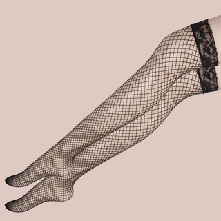 Fish Net Stockings With Lace Tops