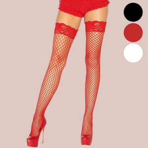 Fish Net Stockings With Lace Tops