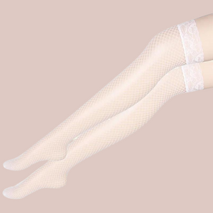 Fish Net Stockings With Lace Tops