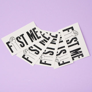 A group of Fist Me Tattoos, this shows that the printed design will be the same no matter how many purchased.