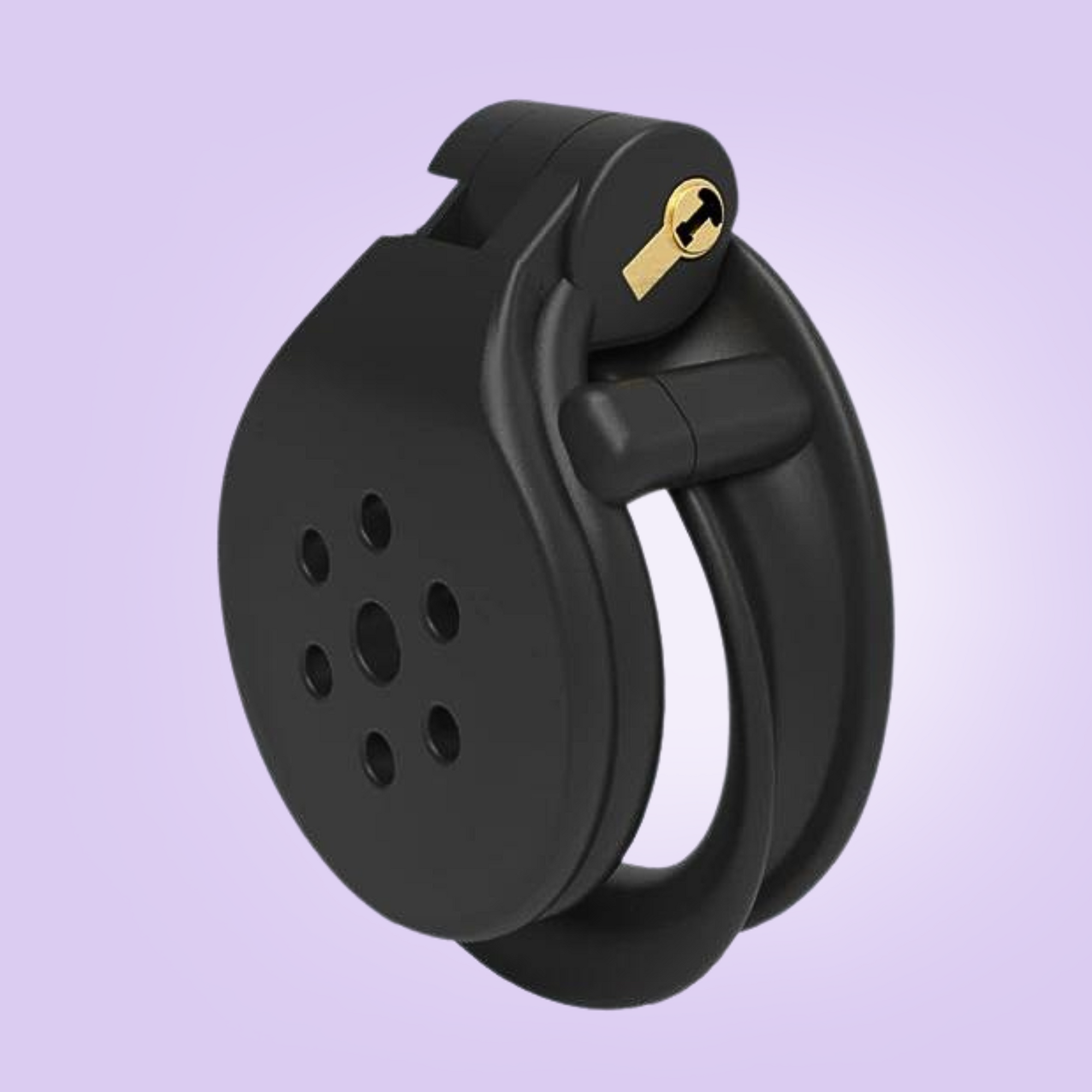 Showing The Flat Gatling Black Double Cuff, it has a deeper base ring and is fixed in place with an integral lock.