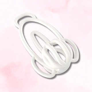 The Fufu clip shown in white on a soft pink background