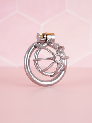 An angled view of the Full Submission, it is in front of a pink background.