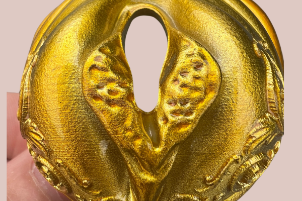 A close up of the labia design and urination hole.