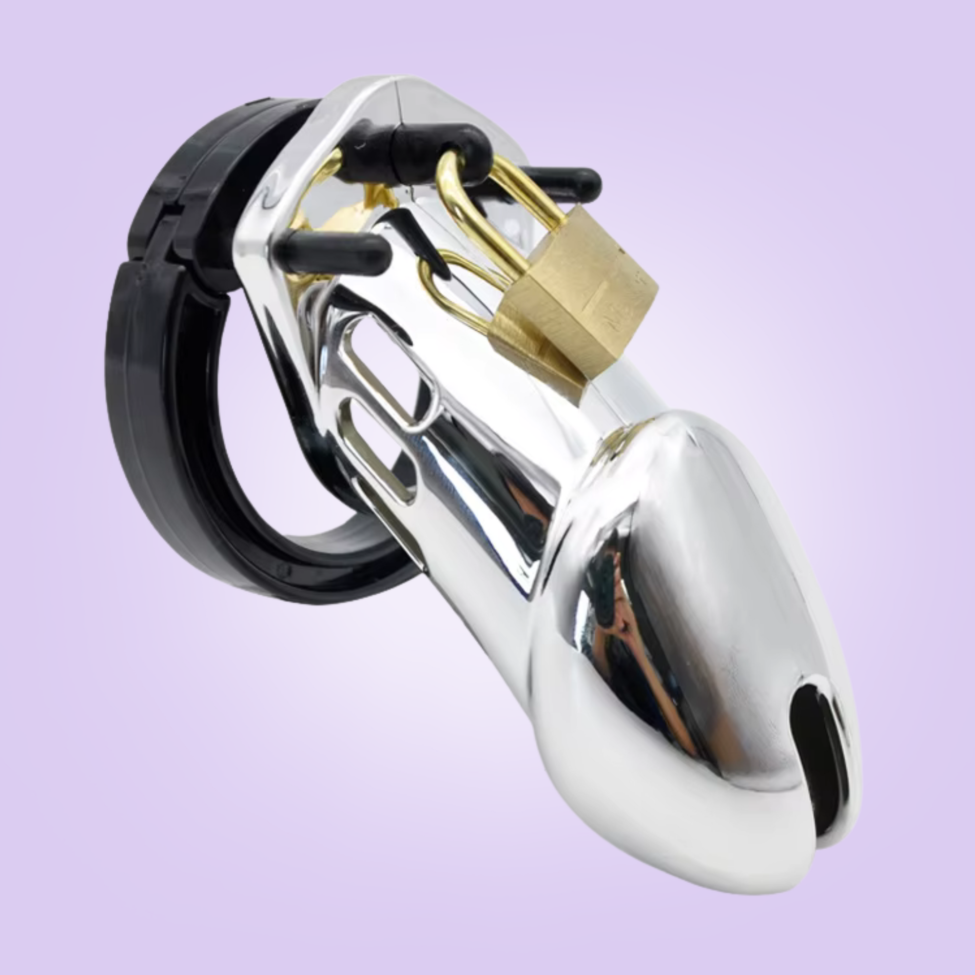 The HOC600 in silver, it shown here fully assembled and with the padlock in place.