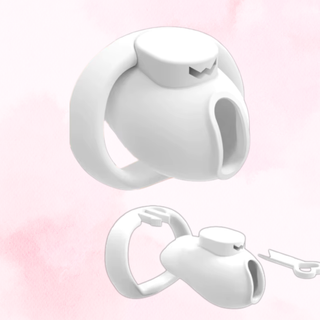 A mock up drawing to show how the chastity cage fits together and how the release key works