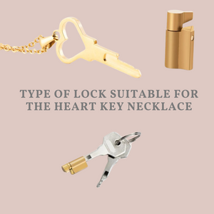 This image shows the type of lock that the Heart Shaped Key necklace will lock and unlock.