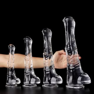 The Iron Stride Horse Dildo shown here in all four sizes