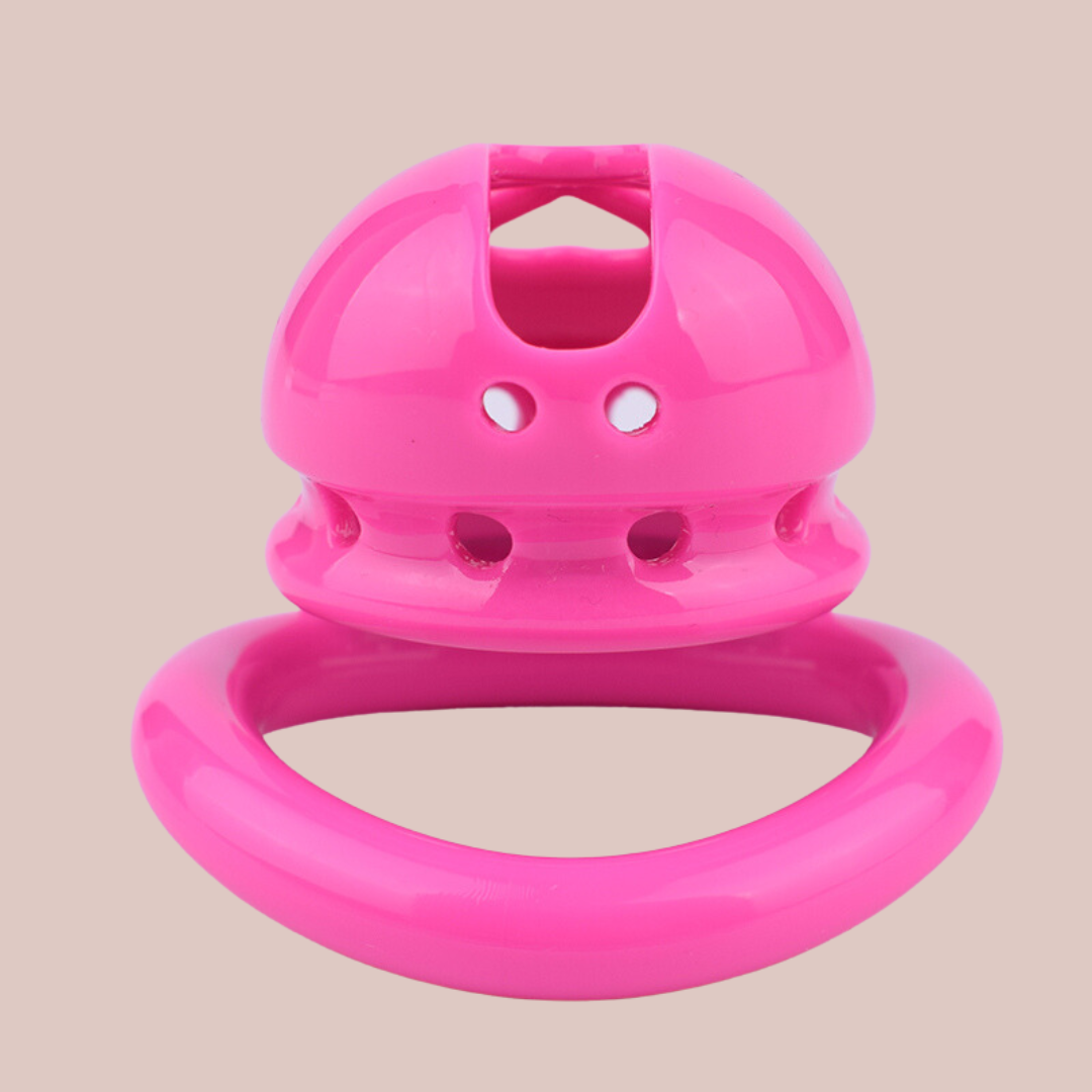 A base view of The Locked In Love chastity cage, this is the view from underneath the chastity cage.