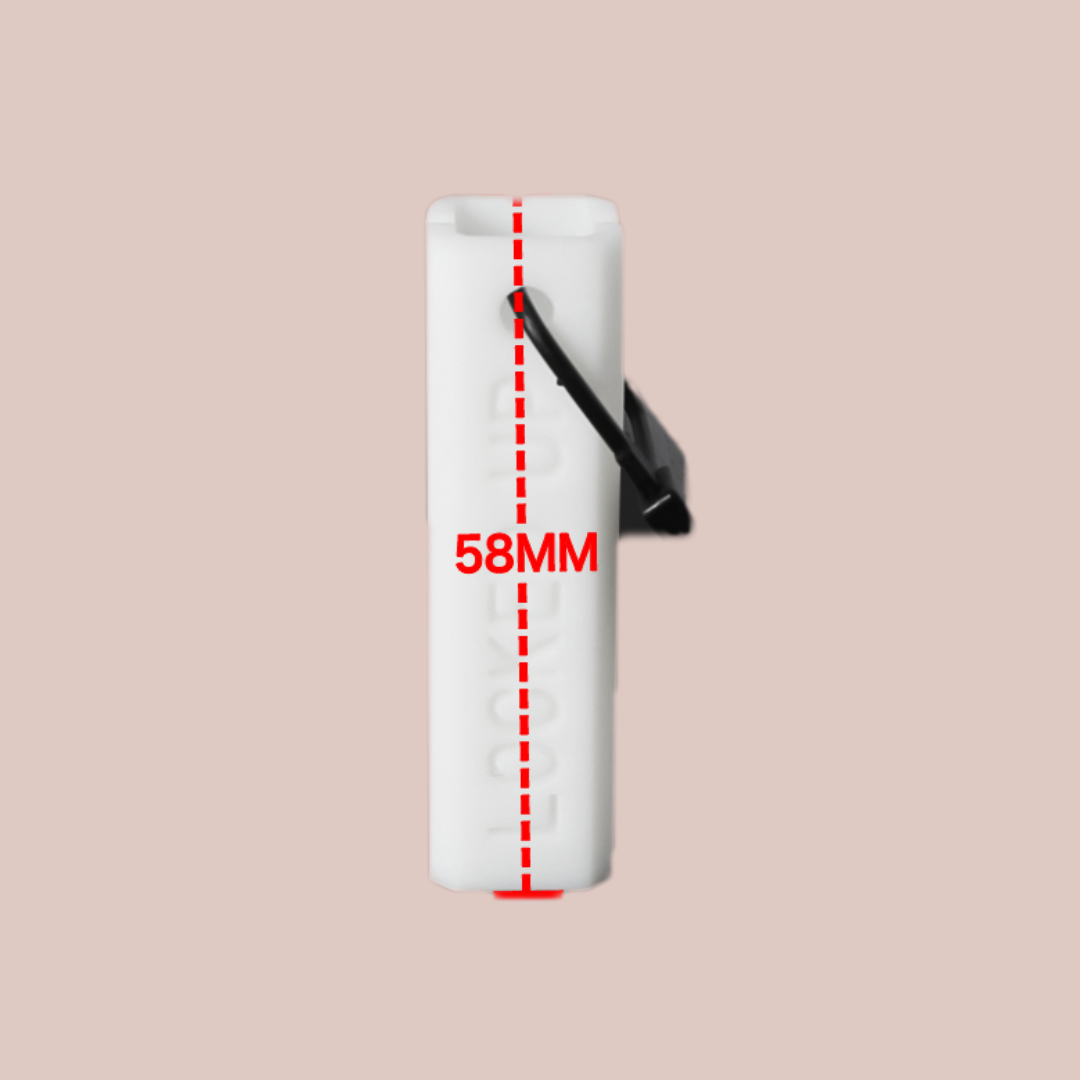 Showing the length of the Locked Up chastity key safe.