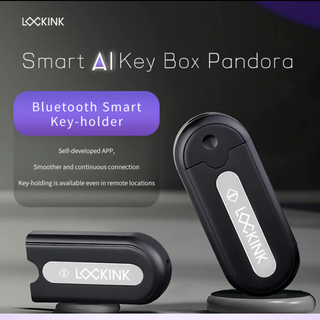 Lockink Smart Key Box Pandora with Bluetooth smart key-holder on a dark background