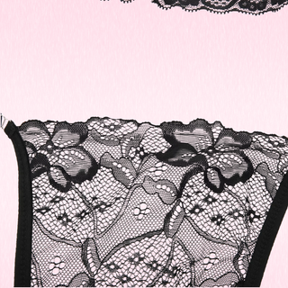 A close up of the lace panties.