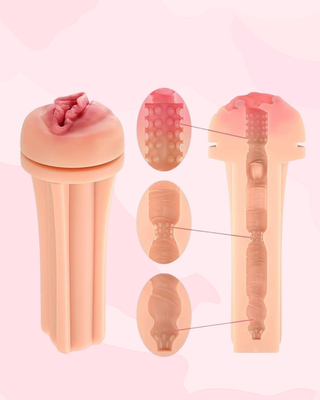 A detailed diagram to show the make up of the interior of the flesh light, which creates a realistic feel for the user.