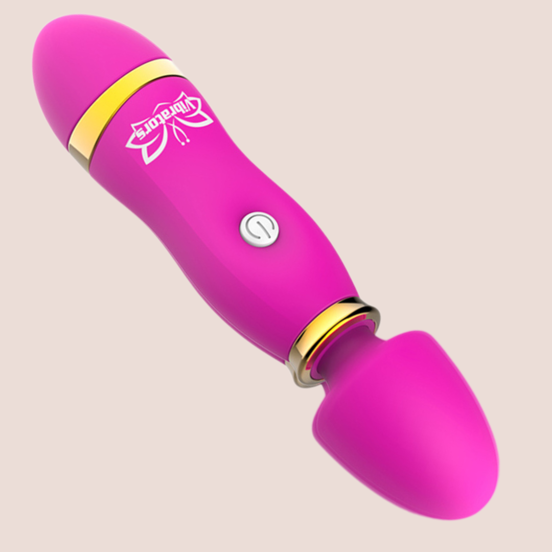 The mini cordless wand is small enough to fit in your hand and has a simple to use on/off press button. It is shown here in Rose Pink.