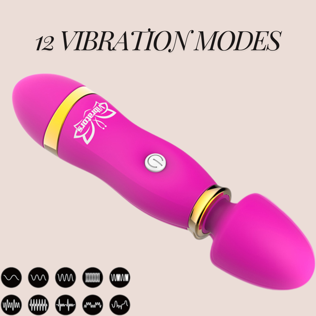 The mini wand stimulator offeers 12 different vibration modesl.